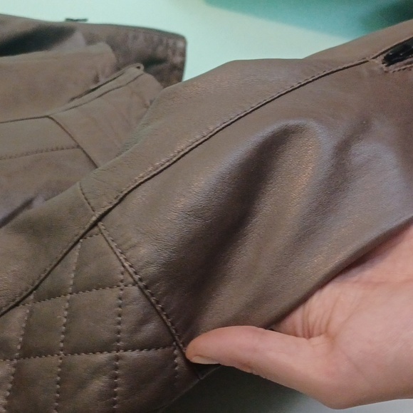 NWOT quilted Italian leather jacket - Picture 6 of 11